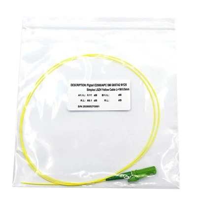 E2000/APC SM G657A2 Simplex LSZH Yellow Pigtail